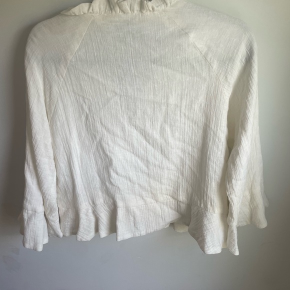 Cupcakes and cashmere NWT Oatmeal Franklin Ruffle Jacket Small (J) - Picture 9 of 10